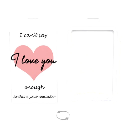 ZuEiiDop Romantic I Love You Gift for Him Her Christmas Valentines Day Birhtday Gifts for Boyfriend Girlfriend Husband Wife Wedding Anniversary Keepsake Gift for Women Men Nametag ID Badge Holders