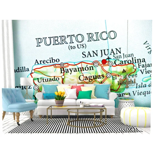 Kanworse Puerto rico Puerto ricos and Pictures Canvas Print Wallpaper Wall Mural Self Adhesive Peel & Stick Wallpaper Home Craft Wall Decal Wall Poster Sticker for Living Room
