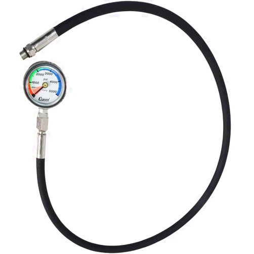 Cressi Mini Pressure Gauge without Rubber Boot - PSI