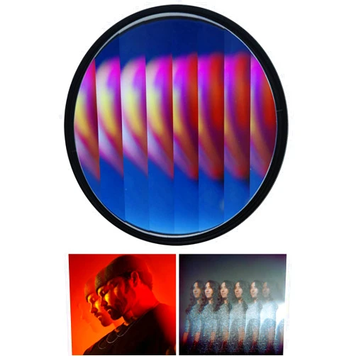 Besvalo Camera Linear Filter, 67MM Prism Film Special Effects Glass Repeater Lens Repeat Multiple Images Photography Accessories for DSLR Cinematice Video and Photo, Filter Pouch Included