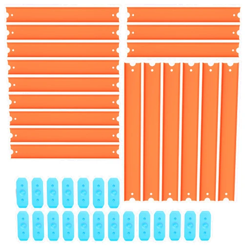 MRX Solutions Replacement Track Set Builder Pieces for Hot Wheels Toy Cars 36-Piece Straight Track Set, Connectors Included, 15 Feet of Track