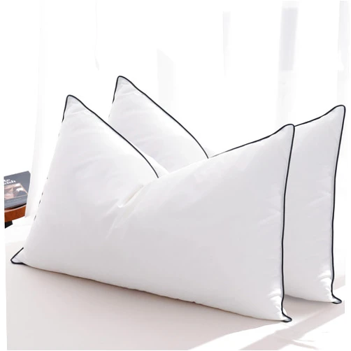 Mosluna Goose Feather Down Pillows King Size Set of 2, Luxury Hotel Collection Bed Pillow 2 Pack, Airyfil™ Powered Fillings & Feathers Pillow，Fluffy Plush for Side Sleepers, Medium Firm, 20x36 in.