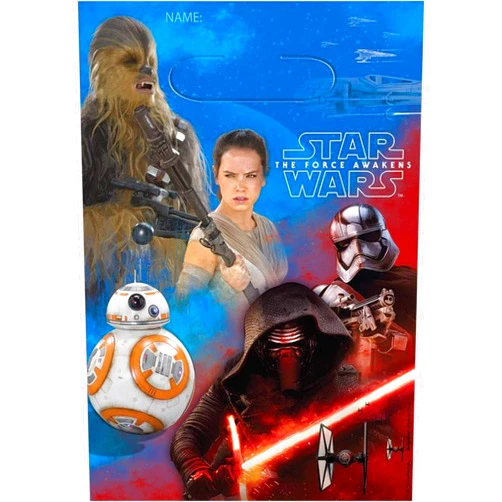 STAR WARS American Greetings Star Wars Episode VII Treat Bags, 8 Count, Party Supplies Novelty