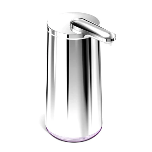 simplehuman 10 oz. Touch-Free Foam Sensor Pump Dispenser with Mandarin Orange Soap and Refillable Cartridge, Polished Stainless Steel