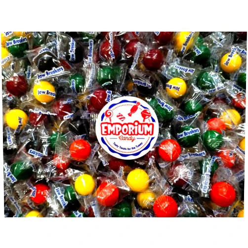 EMPORIUM CANDY TASTY TREATS FOR THE TUMMY Jawbreakers - 2 lbs of Fresh Delicious Assorted Bulk Individually Wrapped Candy - All Flavors Included