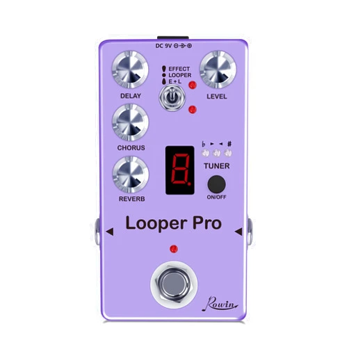 IOppWin Guitar Looper Pro Pedal - 40-Second Loop, Multi-Effect Pedals, True Bypass, with Reverb, Chorus, Delay Effects, and Tuner