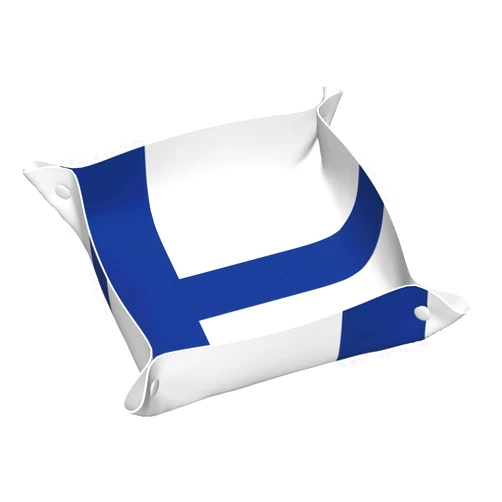 WZYCWB Finnish Flag Personalized Leather Storage Tray, Desktop Storage Box, optimize Space Management