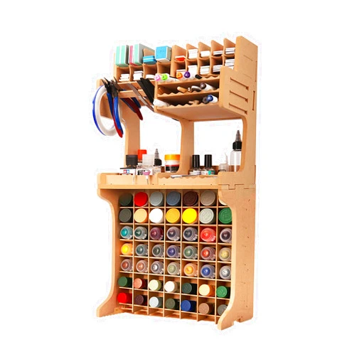 Bucasso Plastic Model Paint Rack Model Tool Organizer Paint Rack Scissors/Tweezers/TAMIYA Paint/MR HOBBY Paint Storage All-in-One Model Workbench Assembly Plastic Model Building Storage GK SE