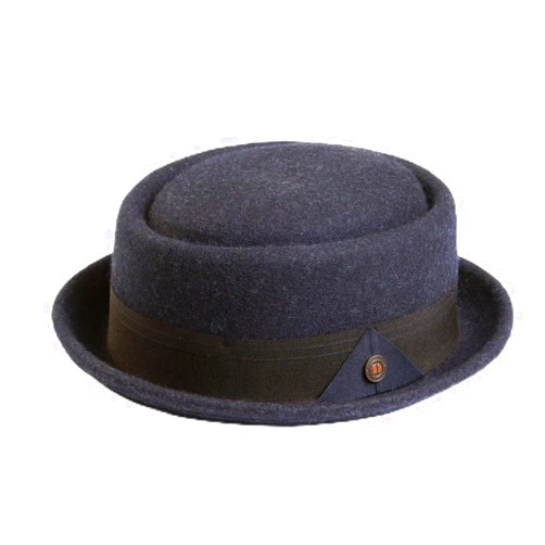 DASMARCA Mens Milange Wool Felt Pork Pie Hat