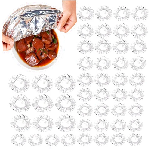 Generic 50Pcs Reusable Aluminum Foil Insulation Cover for Kitchen – Fresh-Keeping Food Cover, Thickened Heat-Resistant Material with Continuous Warmth