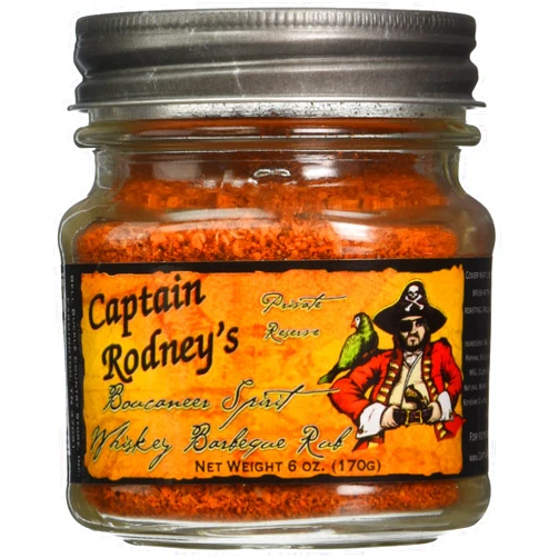 Captain Rodney's Private Reserve Boucaneer Rub, Spirit Whiskey Barbeque, 6.0 Ounce