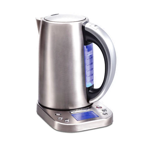Hamilton Beach Professional Digital LCD Temperature Control Electric Tea Kettle, Water Boiler & Heater, 1.7 Liter, Fast Boiling 1500 Watts, Cordless, Auto-Shutoff & Boil-Dry Protection, Silver (41028)