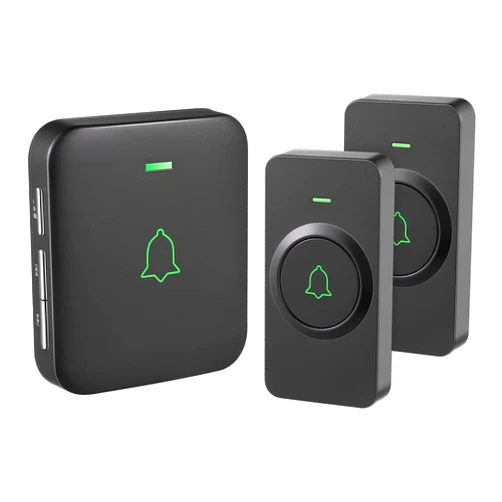 AVANTEK Wireless Door Bell, AVANTEK Mini Waterproof Doorbell Chime Operating at 1000 Feet with 52 Melodies, 5 Volume Levels & LED Flash