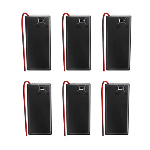 Lpdphanxfkx 9V Battery Holder, 9 Volt Battery Holder with On/Off Switch, (Pack of 6) 9V Battery Case, 9V Battery Cover, 9V Battery Holder with Leads