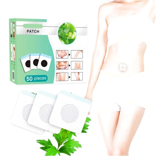 Pumei 50pcs/Box Wormwood Patch Mugwort Patch Magnetic Patch Belly Button Patch Natural Herbal Patch Honey Patch