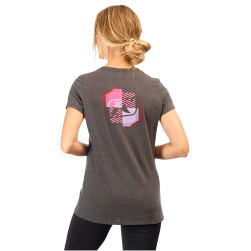 KLIM Women's K Shield Crest Tri-Blend Short Sleeve Tee Shirt