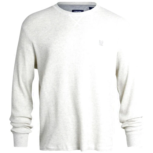 Chaps Men's Long Sleeve Shirt - Casual Thermal Crewneck Shirt - Waffle Knit Shirt for Men (M-XXL)