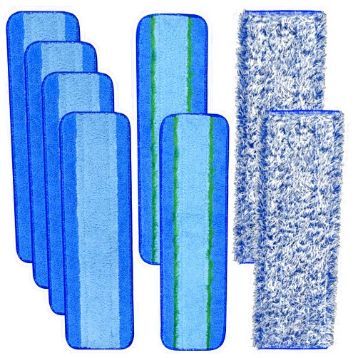 DLAIMI 8 Pack Microfiber Cleaning Pad for Bona Mop Hardwood & Hard Surface Floors Dry and Wet Floor Cleaning - Includes 4 Microfiber Cleaning Pad, 2 Deep Clean Pads and 2 Dusting Pad - Dual Zone Cleaning