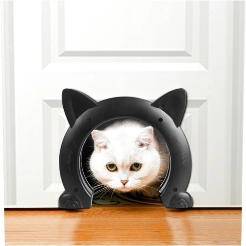 PUPIHOM Cat Door Interior Door - No-Flap Cat Door for Interior Door, Cat Door Interior Door for Cats Up to 21 lbs, Easy DIY Setup, Secured Installation in Minutes, No Training Needed