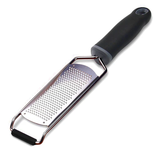 ALLWIN-HOUSEWARE W Stainless Steel Cheese Grater, Ergonomic Soft Handle Lemon Ginger Potato Zester with Plastic Cover
