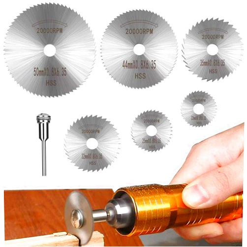 JTZXJJX 6 Pcs Rotary Drill Saw Blades with 1/8