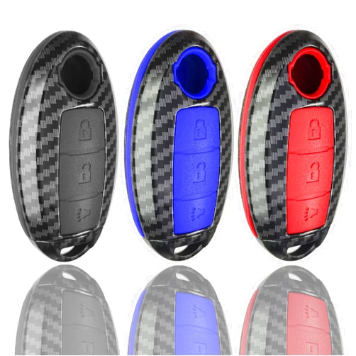 WORCAS for Nissan Smart Remote Key Fob Cover Case Car Key Holder Key Protector Keychain Keyring Premium ABS Key Shell Fit for Nissan Altima Maxima (for 3 Button only)