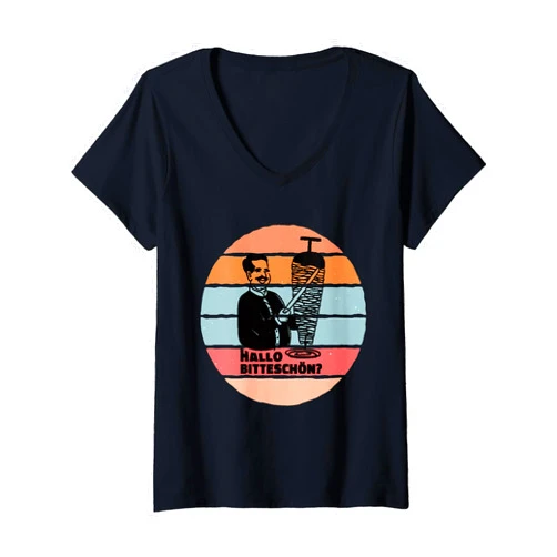 German kebab döner kebab Berlin street food food Womens German kebab döner kebab Berlin street food food lover Art V-Neck T-Shirt