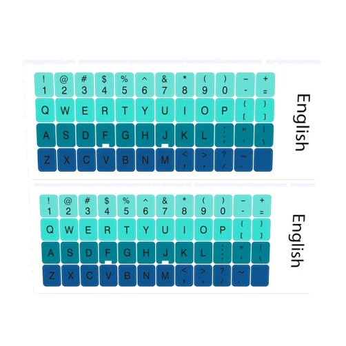 Boaulee 2PCS Keyboard Stickers English, Universal Keyboard Letters Replacement Sticker for Computer Laptop Notebook Desktop(Gradient Green)