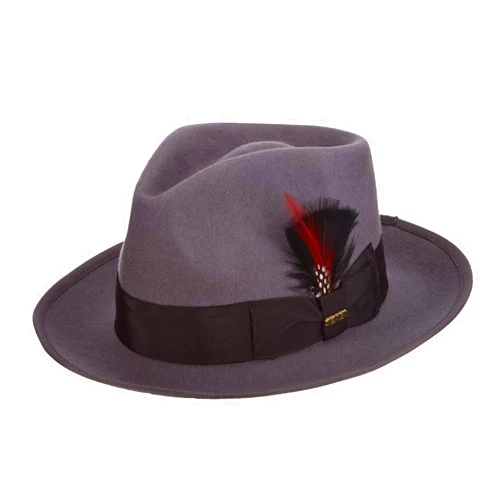 Scala Classico Men's Wool Felt Snap Brim Fedora