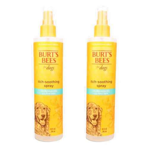 Burt's Bees for Pets Itch Soothing Spray with Honeysuckle, 95% Natural Origin Formulas, Canine Spritz for Itchy Dogs, 2pk 10oz