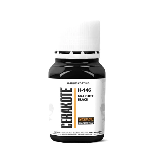 CERAKOTE (Oven Cure) H-Series Graphite Black [ 4oz ] H-146T - Our Ceramic Technology Combines Performance with Color on All- Metals, Polymers + More - (Part B) Included