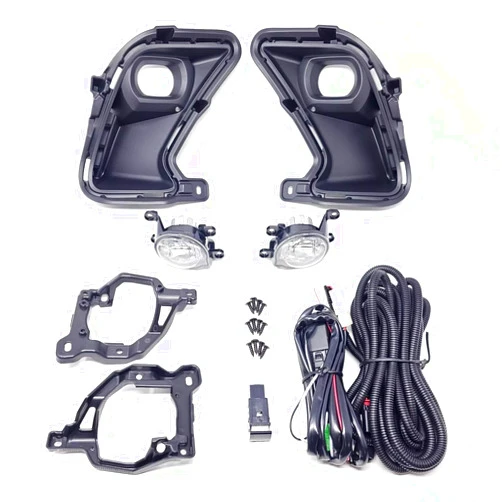 SSHLIGHT Clear Lens LED Fog Light Kit Compatible with For 2024 2025 Grand Highlander XLE LIMITED PLATINUM HYBRID with Textured Black Bezel Wires Switch Brackets Relay Set