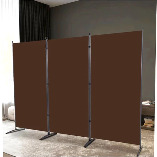 YASRKML Room Divider Folding Privacy Screens, Portable Room Divider Panel 3 Panel Partition Room Dividers Screen, Freestanding Room Partitions and Dividers Fabric Dividers for Room Separation, Brown