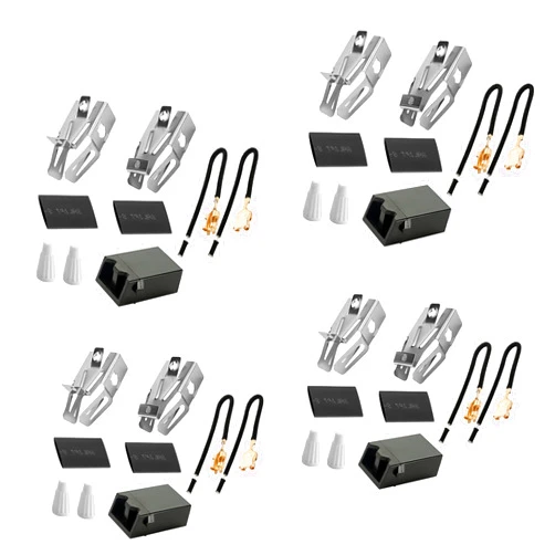 Fetechmate 4 Pack 330031 Range Burner Receptacle Kit ERR117 Surface Element Plug-in Block Kit Fit for Whirl-Pool Ken-More Frigi-daire Stove, Replaces WB17X210 5303935058 814399 WB17X210 by Fetechmate