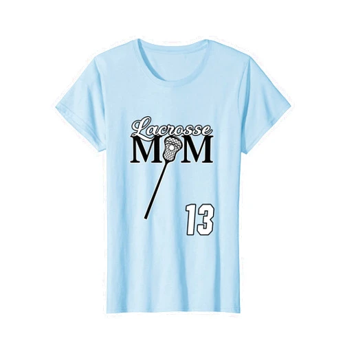 Love Lacrosse Mom #13 LAX Jersey Number Originals Womens Love Lacrosse Mom Lacrosse #13 Shirt LAX Player Jersey Fan T-Shirt