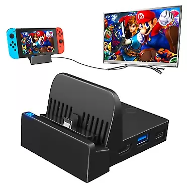 Born for Mac Notebook Dock for Nintendo Switch, Switch Charging Dock 4K HDMI TV Adapter Switch Docking Station Charger Dock Set Good Replacement for Official Nintendo Switch Dock (Upgraded System)