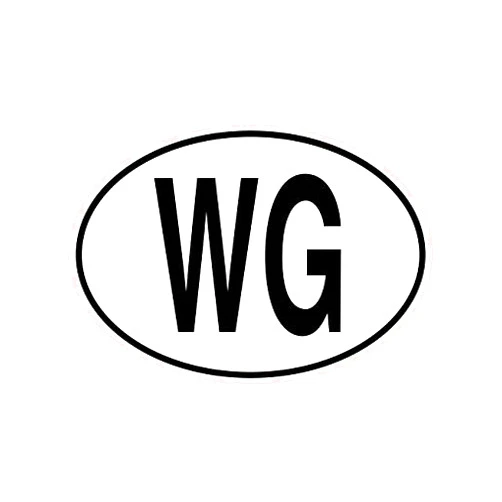 Fagraphix WG Grenada Country Code Oval Sticker Decal FA Vinyl - 1.25 Wide