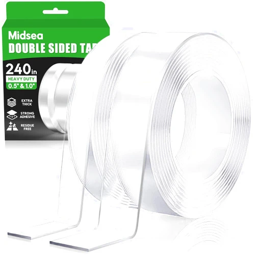 Midsea Heavy Duty Double Sided Tape Removable 240” - Waterproof Nano Wall Mounting Adhesive
