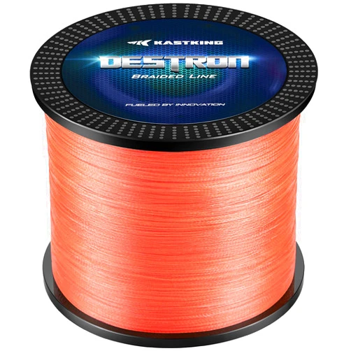 KastKing Destron Braided Fishing Line, Highly Abrasion Resistant, Improved Knot Strength, Ultra-Thin Diameter Superline, Zero Stretch & Memory, CFT “Color Fast Technology”, 75% Thinner Than Mono