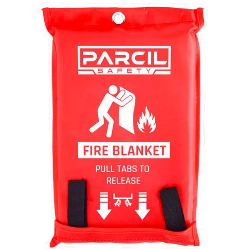 Parcil Distribution PD-452 Emergency Fire Blanket Car Emergency Kit Fire Extinguisher for Home & Kitchen, Woven Fiberglass Household Essentials, Chemical Free, No Mess, Heat Resistant Blanket, Large