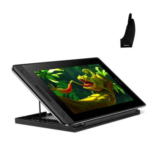 Huion KAMVAS Pro 12 Drawing Tablet with Screen Graphics Drawing Monitor Full-Laminated Pen Display with Adjustable Stand and Artist Glove