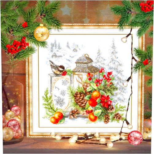 Wizardi Counted Cross-Stitch Kit The Scent of Winter 210-601 Magic Needle