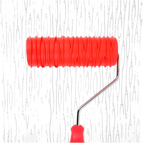 Hanroy 8'' Patterned Paint Roller for Wall Decoration Classic Texture Rubber Roller Decorative Household DIY Paint Art Tool for Wall Decoration (2018T)