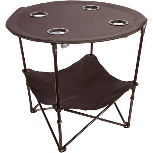 ATSENA Camping Table Portable Camping Side Table for Outdoor Picnic, Beach, Games, Camp, & Patio Tables Folding with Carry Case for Travel & Storage, Black, One Size (ts cam)
