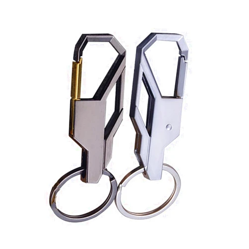 JINZHOUFZ 2 Packs of zinc Alloy Scratch-Resistant car Key Ring Clip Coil Cool Ring Buckle Key Ring Men's Business Gifts