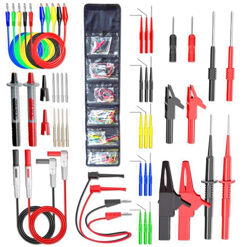 Goupchn Multimeter Test Leads Kit with Replaceable Probes Set, Banana Plug to Test Hook Leads, Alligator Clips and Wire Piercing Probes for Electrical Testing, Automotive Diagnostic