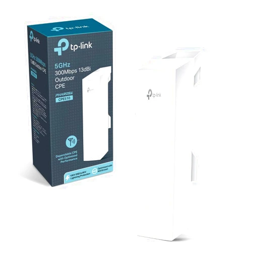 TP-Link 5GHz N300 Long Range Outdoor CPE for PtP and PtMP Transmission | Point to Point Wireless Bridge | 13dBi, 15km+ | Passive PoE Powered w/Free PoE Injector | Pharos Control (CPE510) White