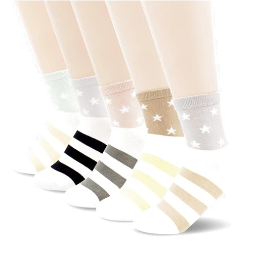 Jinny's Shoppe Cute Cotton Crew Funny Fuzzy Aesthetic Design Soft Novelty Knit Colorful Comfortable Warm Heart Ankle Socks for Women Teens Girls (Pastel Star)
