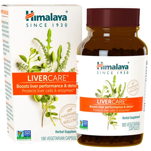 Himalaya LiverCare Herbal Supplement, Liver Cleanse, Liver Support, Eliminates Waste, Cleansing, Vegan, Non-GMO, Herbal Blend, 375 mg, 180 Capsules, 90 Day Supply