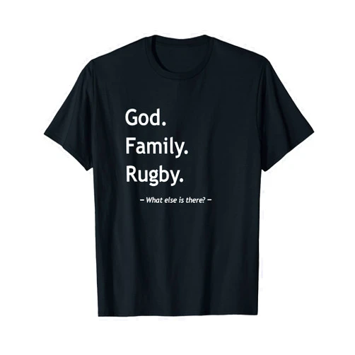 Rugby By Design Tee Company Christian Faith Christianity God Family Rugby Player T-Shirt